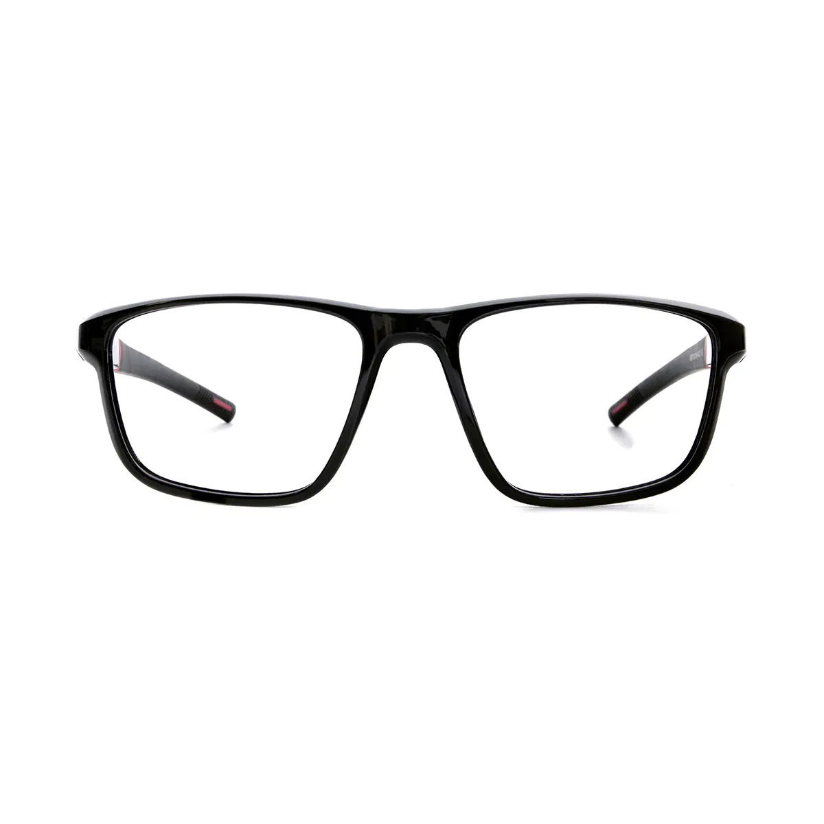 Rectangle Black/Red Sport Eyeglasses