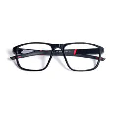 Rectangle Black/Red Sport Eyeglasses
