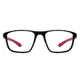 Rectangle Black/Red Sport Eyeglasses
