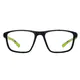 Rectangle Black/Green Sport Eyeglasses