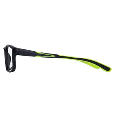 Rectangle Black/Green Sport Eyeglasses