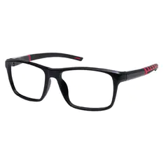 Rectangle Black/Red Sport Eyeglasses