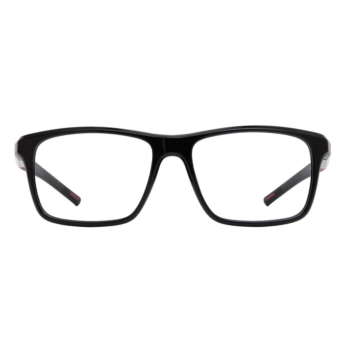Rectangle Black/Red Sport Eyeglasses