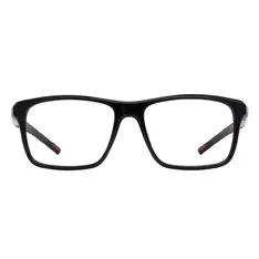 Rectangle Black/Red Sport Eyeglasses