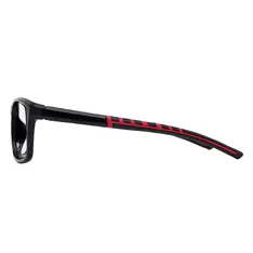 Rectangle Black/Red Sport Eyeglasses