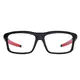 Rectangle Black/Red Sport Eyeglasses