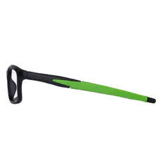 Rectangle Black/Green Sport Eyeglasses