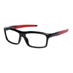 Rectangle Black/Red Sport Eyeglasses