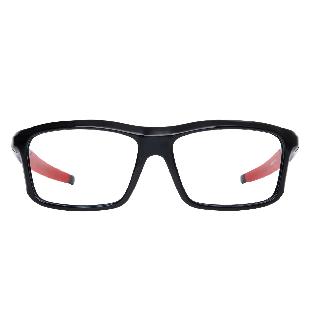 Rectangle Black/Red Sport Eyeglasses