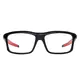 Rectangle Black/Red Sport Eyeglasses