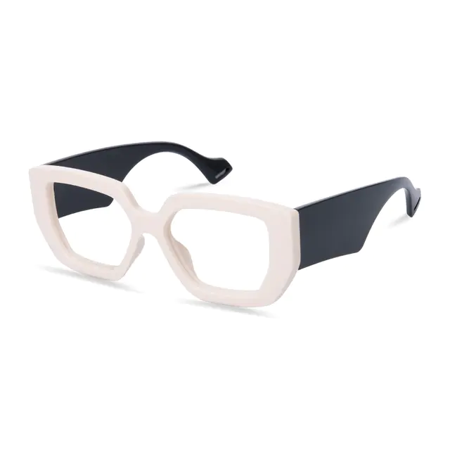 Square White Eyeglasses