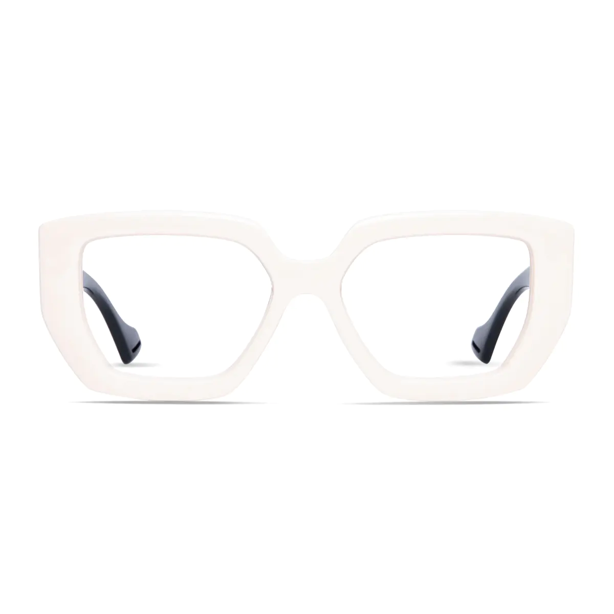 Square White Eyeglasses