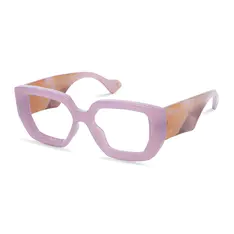 Square Transparent Purple Eyeglasses