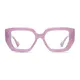 Square Transparent Purple Eyeglasses