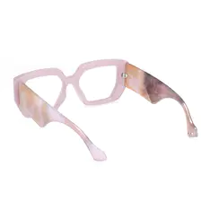 Square Transparent Purple Eyeglasses