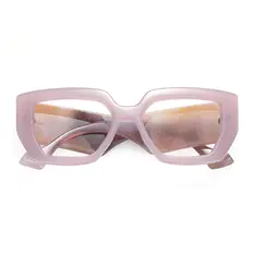 Square Transparent Purple Eyeglasses