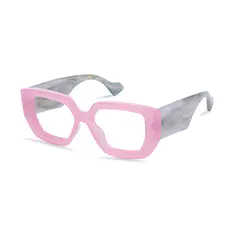 Rectangle Pink Eyeglasses