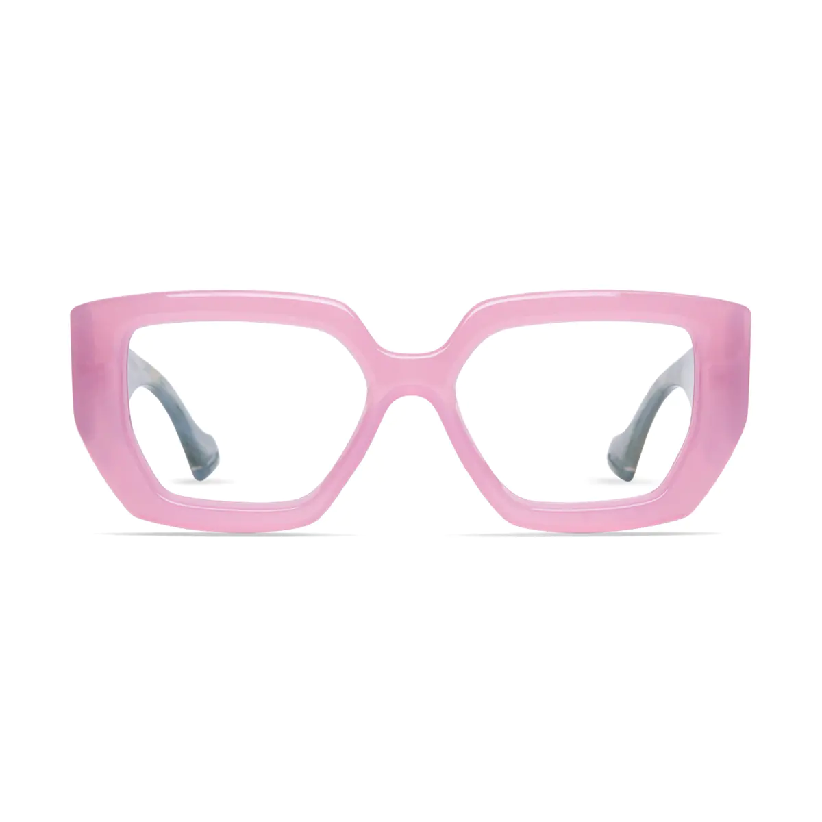Rectangle Pink Eyeglasses
