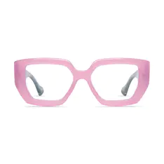 Rectangle Pink Eyeglasses