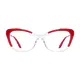 Cat-eye Transparent Red Eyeglasses