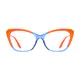 Cat-eye Orange/Blue Eyeglasses