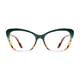 Cat-eye Green/Tortoiseshell Eyeglasses