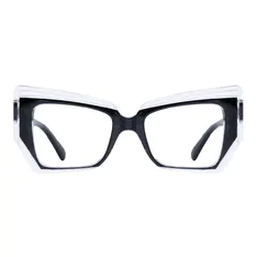 Cat-eye Black/Clear Eyeglasses