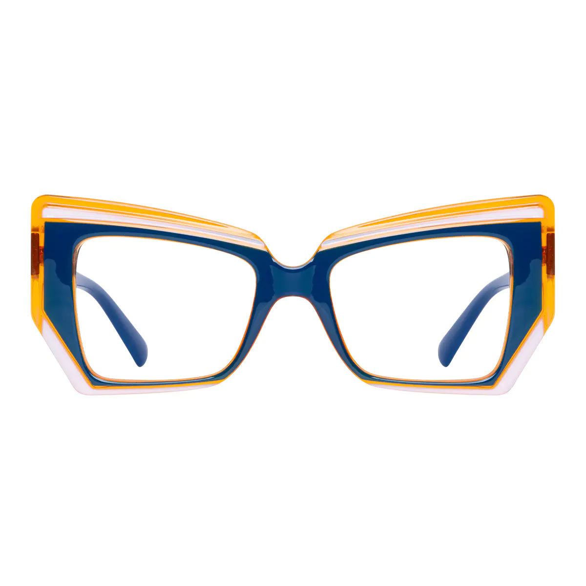 Cat-eye Orange/Blue Eyeglasses