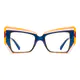 Cat-eye Orange/Blue Eyeglasses