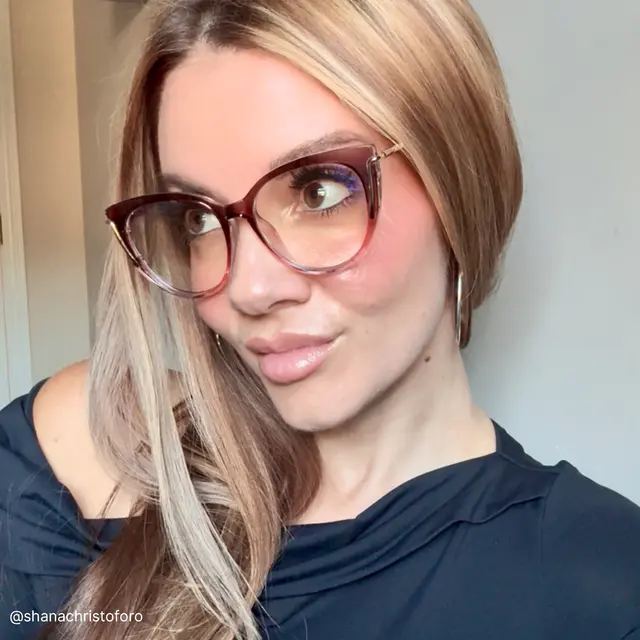 Cat-eye Gradient Pink Eyeglasses