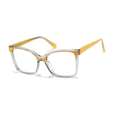 Cat-eye Yellow/Clear Eyeglasses