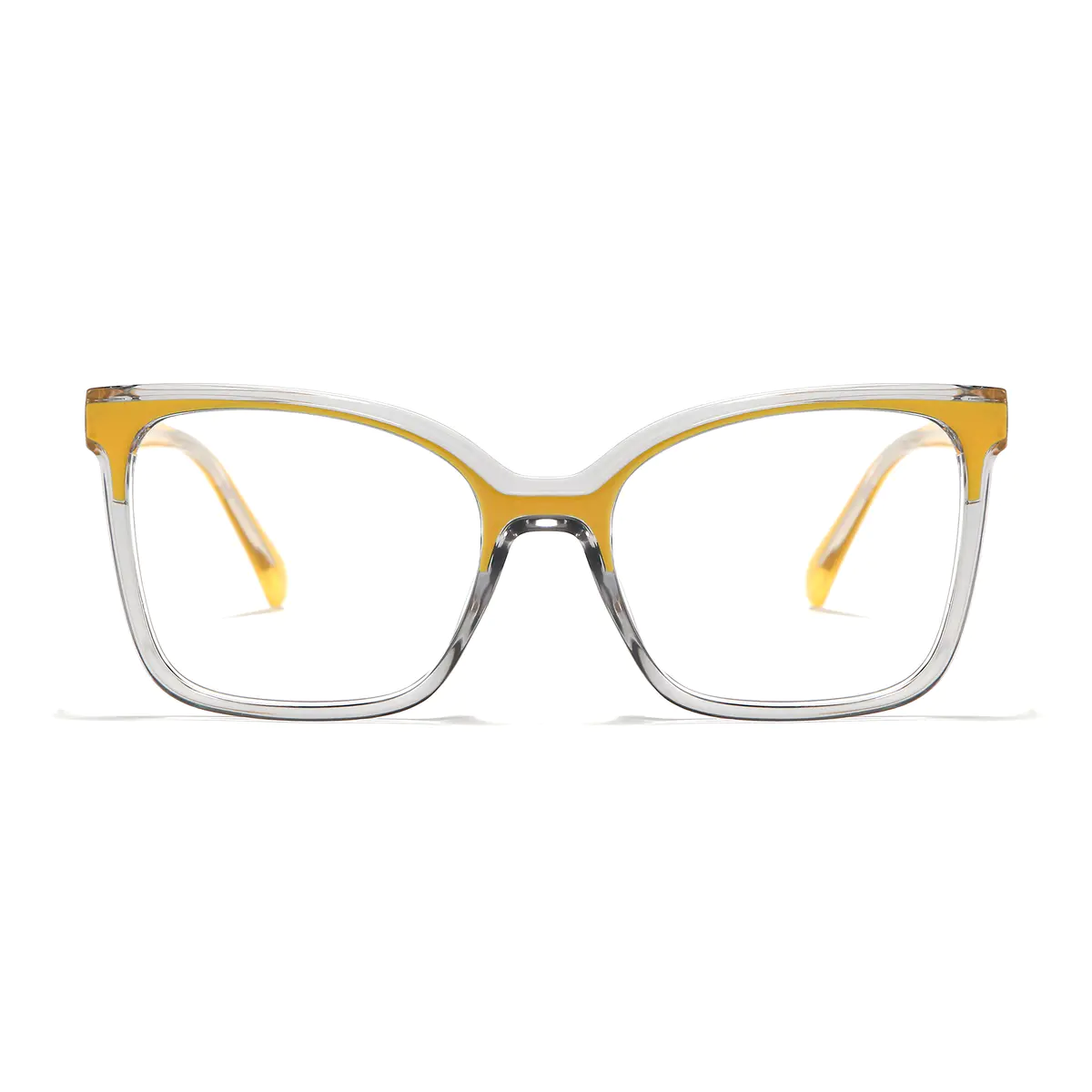 Cat-eye Yellow/Clear Eyeglasses