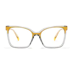 Cat-eye Yellow/Clear Eyeglasses