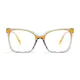 Cat-eye Yellow/Clear Eyeglasses