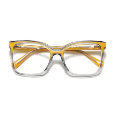 Cat-eye Yellow/Clear Eyeglasses