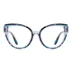 Cat-eye Tortoiseshell/Blue Eyeglasses