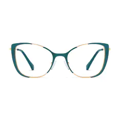 Cat-eye Green/Gold Eyeglasses
