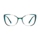 Cat-eye Green/Gold Eyeglasses