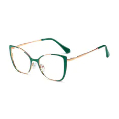 Cat-eye Green/Gold Eyeglasses