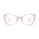 Cat-eye Pink/Gold Eyeglasses