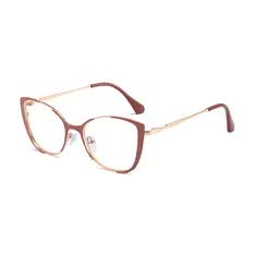 Cat-eye Red/Gold Eyeglasses