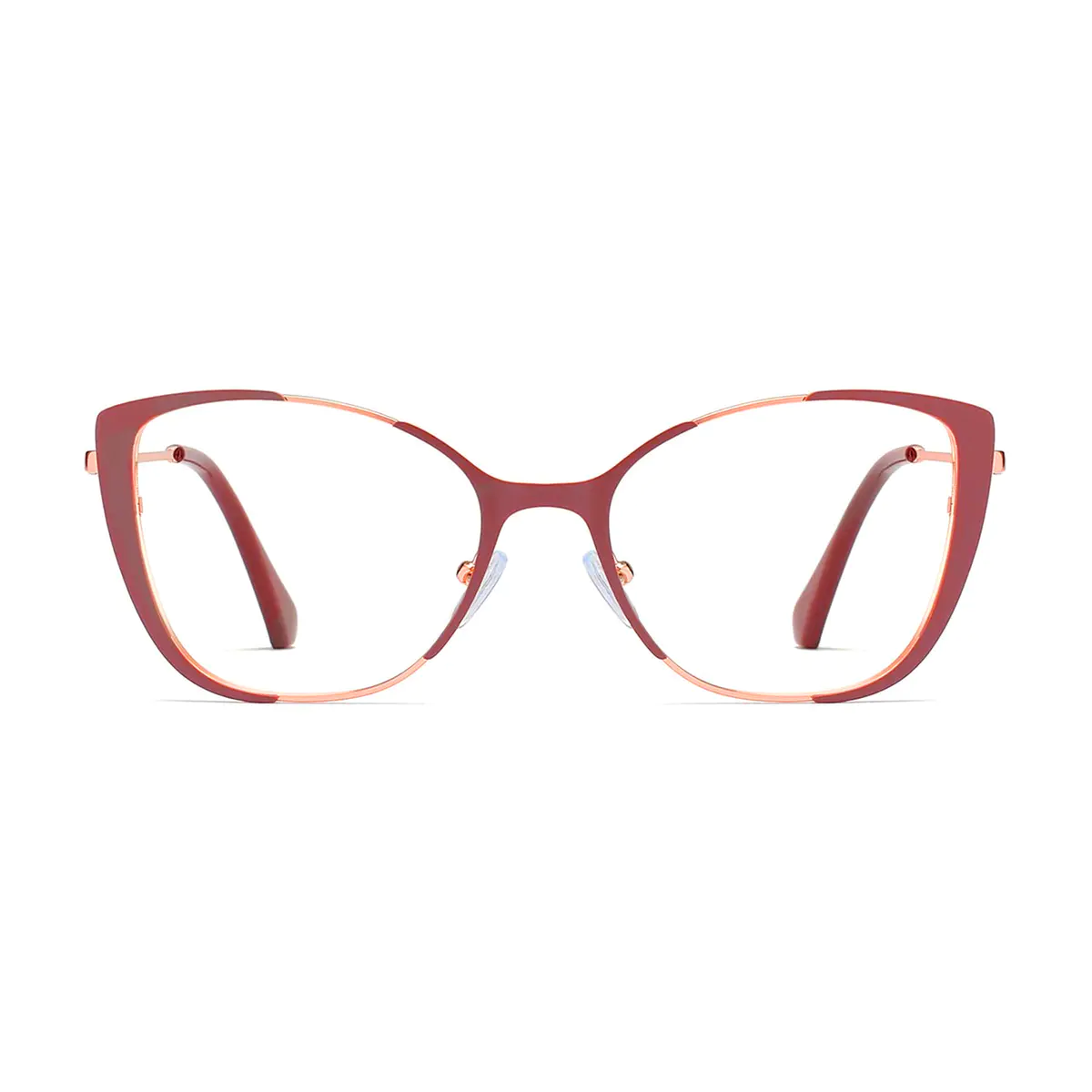 Cat-eye Red/Gold Eyeglasses