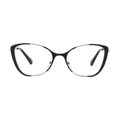 Cat-eye Black/Silver Eyeglasses