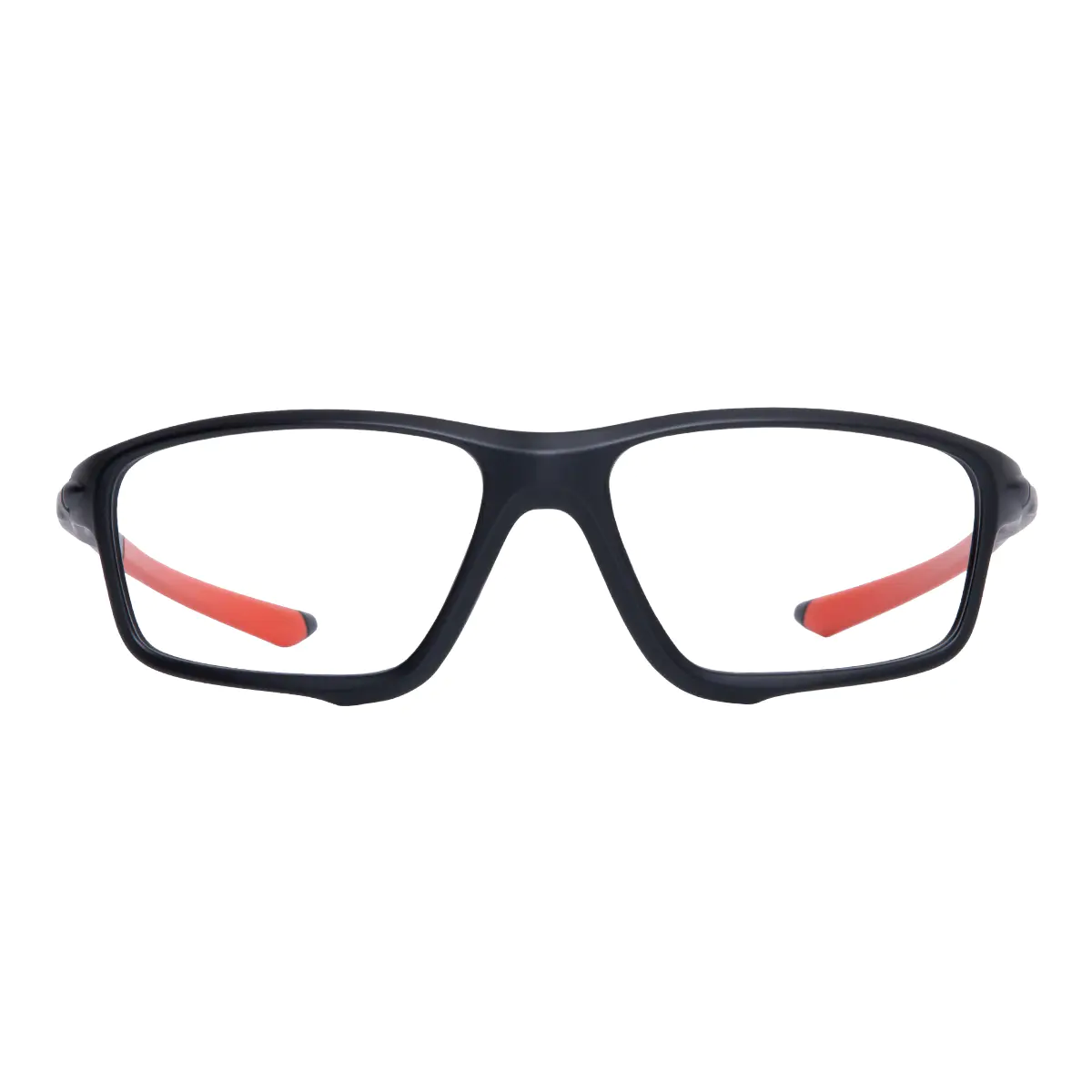 Rectangle Black/Red Sport Eyeglasses