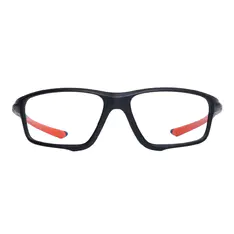Rectangle Black/Red Sport Eyeglasses
