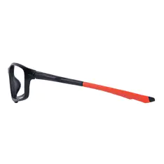 Rectangle Black/Red Sport Eyeglasses