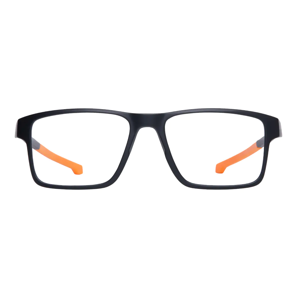 Rectangle Black/Orange Sport Eyeglasses