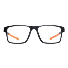 Rectangle Black/Orange Sport Eyeglasses