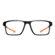 Rectangle Black/Orange Sport Eyeglasses