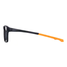 Rectangle Black/Orange Sport Eyeglasses